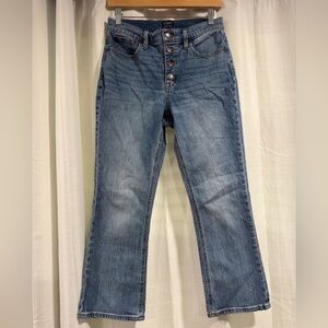 J. Crew High Rise Crop Flare Jeans